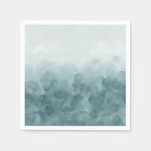 Tropical Aquamarin Blue Watercolor Serviette