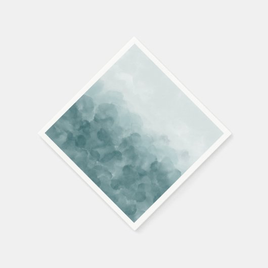 Tropical Aquamarin Blue Watercolor Serviette (Ecke)