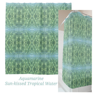 Tropical Aquamarine Water Boho Chic Duschvorhang