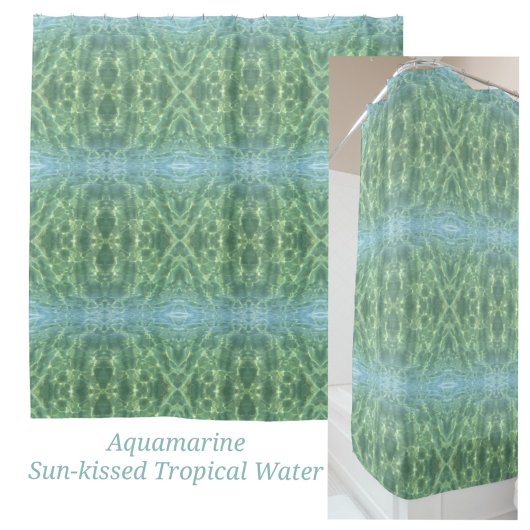 Tropical Aquamarine Water Boho Chic Duschvorhang