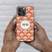 Tropical Art Deco Scalloped Muster Monogram Case-Mate iPhone Hülle