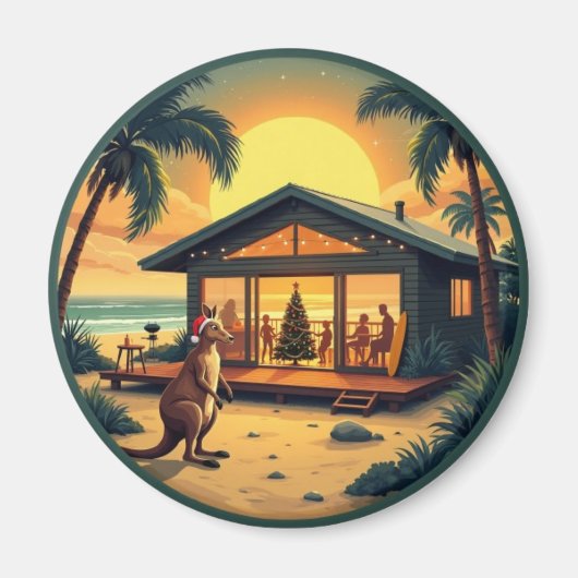 Tropical Aussie Christmas Magnet (Vorne)