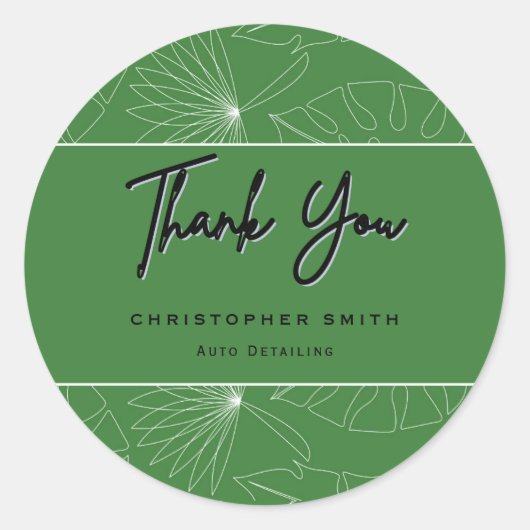 Tropical Auto Detection Service Runder Aufkleber (Vorderseite)