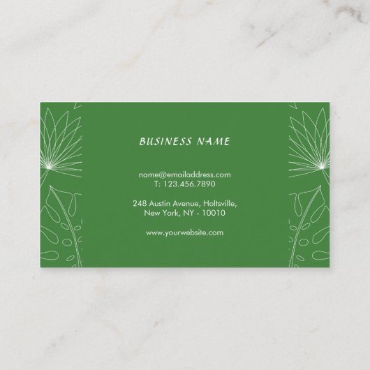 Tropical Auto Detection Service Treuekarte (Rückseite)