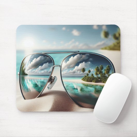 Tropical Aviator Sonnenbrille Mousepad (Mit Mouse)