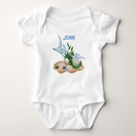 Tropical Baby Dinosaurier Individuelle Name Baby B Baby Strampler
