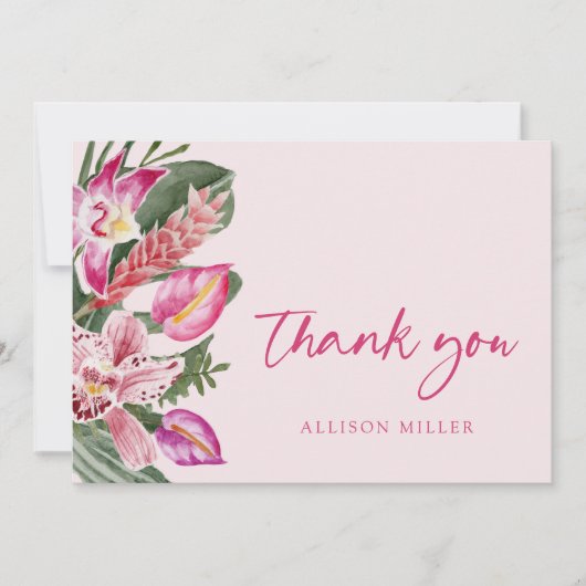 Tropical Baby Dusche Dankeskarte (Vorderseite)