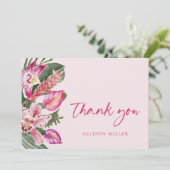 Tropical Baby Dusche Dankeskarte (Stehend Vorderseite)