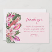 Tropical Baby Dusche Dankeskarte (Rückseite)