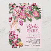 Tropical Baby Dusche Einladung (Vorne/Hinten)