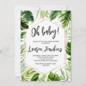 Tropical Baby Dusche Einladung (Vorderseite)