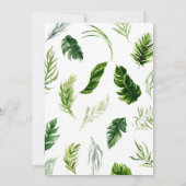 Tropical Baby Dusche Einladung (Rückseite)