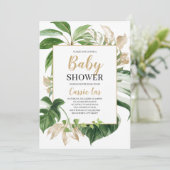 Tropical Baby Dusche Einladung (Stehend Vorderseite)