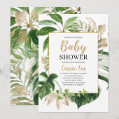 Tropical Baby Dusche Einladung (Vorne/Hinten)