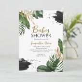 Tropical Baby Dusche Einladung (Stehend Vorderseite)