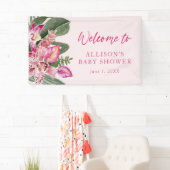 Tropical Baby Dusche Empfang Banner (Insitu)