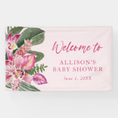Tropical Baby Dusche Empfang Banner (Horizontal)