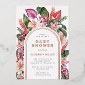 Tropical Baby Dusche Folieneinladung (Vorderseite)