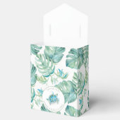 Tropical Baby Dusche Sea Turtle Monstera Leaf Geschenkschachtel (Geöffnet)