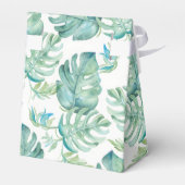 Tropical Baby Dusche Sea Turtle Monstera Leaf Geschenkschachtel (Rückseite)