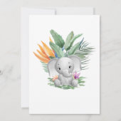 Tropical Baby Elephant Baby Dusche Einladung (Rückseite)