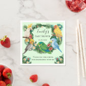 Tropical baby Parrots exotische Grünpflanzen Babyd Serviette (Beispiel)