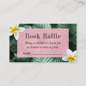 Tropical Baby Shower Book Raffles Tickets Begleitkarte (Vorderseite)