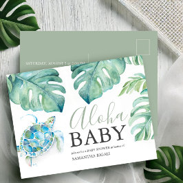 Tropical Baby Shower Einladungen Aloha Postcard