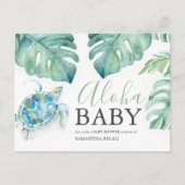 Tropical Baby Shower Einladungen Aloha Postcard (Vorderseite)