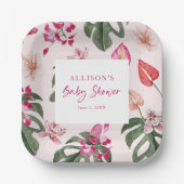 Tropical Baby Shower Pappteller (Vorderseite)
