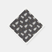 Tropical Baby Sloth Pattern Serviette (Ecke)