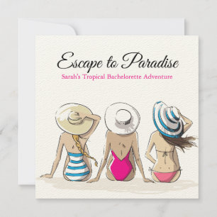 Tropical Bachelorette Einladung