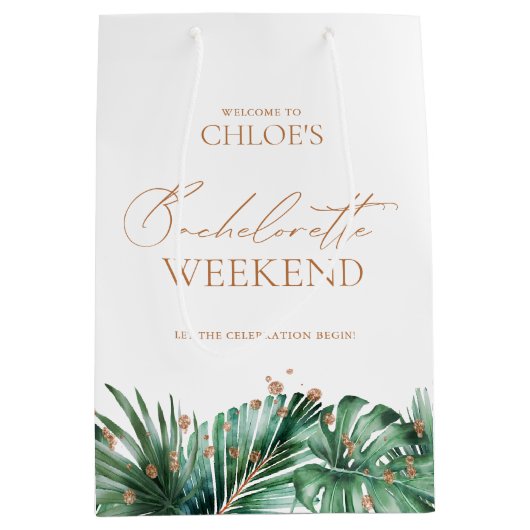 Tropical Bachelorette Mittlere Geschenktüte (Vorderseite)