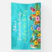 Tropical Bachelorette Party Blue Waves Banner (Vertikal)