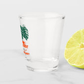 Tropical Bachelorette Party Glitter Monstera  Schnapsglas (Rechts)