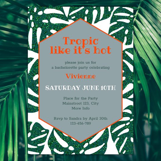 Tropical Bachelorette Party Tropic Like It's Hot Einladung