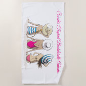 Tropical Bachelorette Strandtuch (Vorderseite)