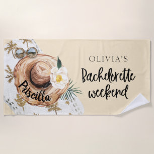 Tropical Bachelorette Weekend Beach Handtuch