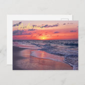 Tropical Bahamas Sunset Paradise Beach Postkarte (Vorne/Hinten)