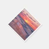 Tropical Bahamas Sunset Paradise Beach Serviette (Ecke)