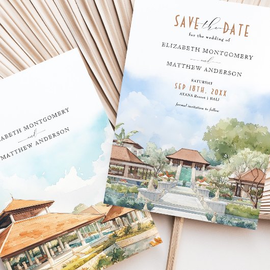 Tropical Bali AYANA Resort Save the Date Einladung
