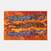 TROPICAL BALI LIZARD Rot blaue violette + Ihre Ide Fußmatte (Vorderseite)