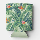 Tropical Banana Monstera Palm Blätter & Blume Dosenkühler (Rückseite)