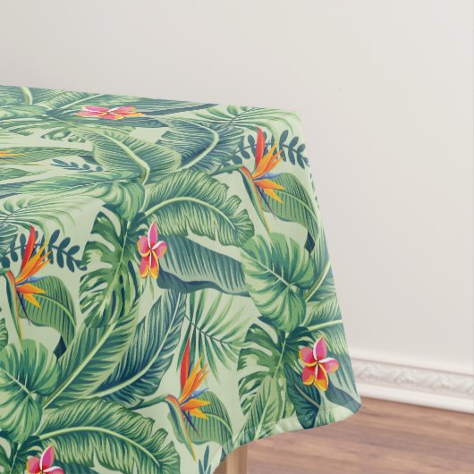 Tropical Banana Monstera Palm Blätter & Blume Tischdecke (Beispiel)