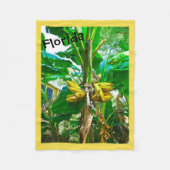 Tropical Banana Palm Tree St Augustine Florida Fleecedecke (Vorderseite)