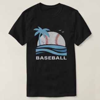 Tropical Baseball Palm Tree Summer Vacation T-Shirt