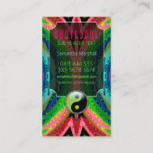 Tropical Batik New Age Yin Yang Business Cards Visitenkarte (Rückseite)