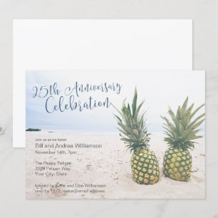 Tropical Beach 25-Jahres-Jubiläumsfeier Einladung