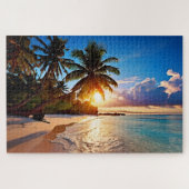 Tropical Beach Abend Puzzle (Horizontal)