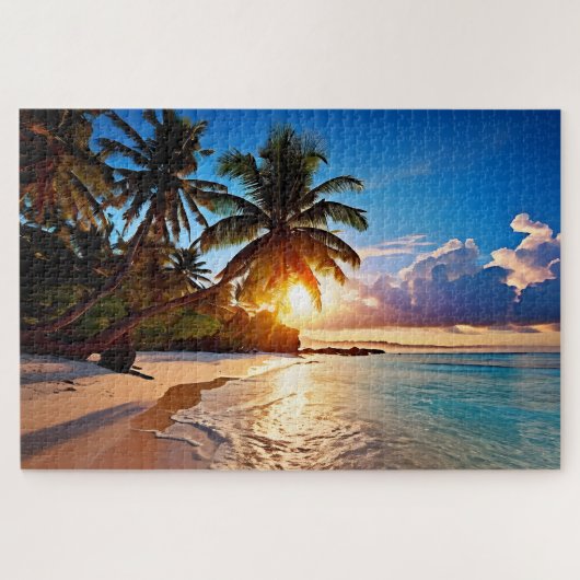 Tropical Beach Abend Puzzle (Horizontal)